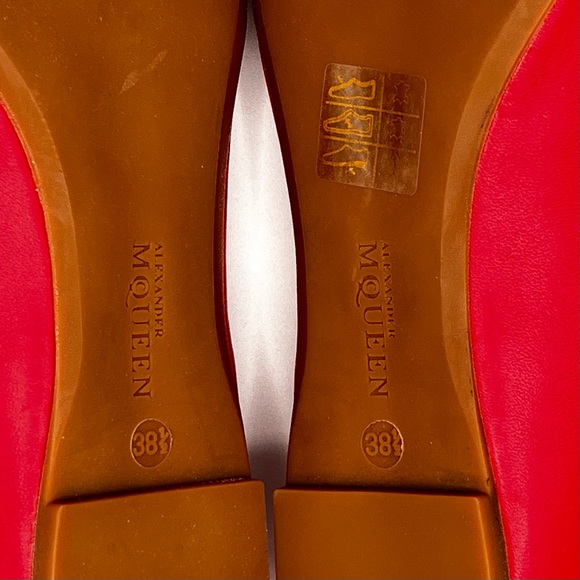BNWOB ALEXANDER MCQUEEN RED FLATS - Picture 5 of 10